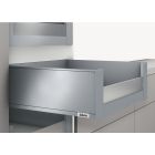 Cajón interno LEGRABOX pure altura C con elemento de diseño bajo, color inox