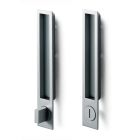 Jaladera con perilla para puerta deslizable con Cerradura, acabado aluminio mate