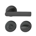 Set de manijas AMSTERDAM para baño, acabado negro mate
