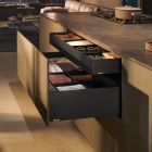 Cajón interior myLEGRABOX altura M con pieza frontal, color Negro Carbón Mate con textura