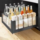 Cajón inteior LEGRABOX Free altura C, con elemento de diseño alto, color Negro Carbón Mate