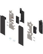 Brackets frontales LEGRABOX, altura "C", para elemento de inserción, negro terra mate