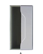 Contra de cerradura españoleta para mueble metálico, acabado gris