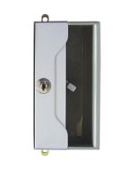 Cerradura españoleta para mueble metálico, acabado gris