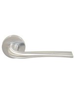 Set de manijas Mandelli, modelo SAMI 1491 para recámara o set de baño, acabado cromo satinado