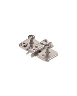 Placa de montaje en cruz para bisagra CLIP, altura 0mm, taquete expansivo de 5mm, ajuste excéntrico
