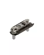 Placa de montaje recta para bisagra CLIP/HK-S, taquete expansivo de 5mm, ajuste excéntrico, acabado negro ónix