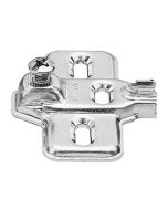 Placa de montaje en cruz para bisagra MODUL, altura 0mm, para atornillar.
