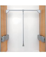 Mecanismo Colgador SUPER PRO, capacidad de carga 18 kg, ancho variable de 800 mm hasta 1100 mm, acabado gris aluminio