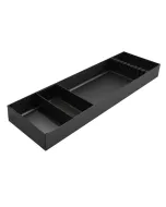 Cuchillero REVEAL sencillo con caja de organización, de 472mm x 150mm, acabado aluminio anodizado antracita