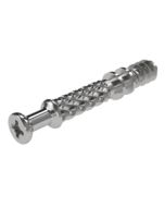 Perno rolado de 34 mm con grip con cuerda Euro, acabado zinc