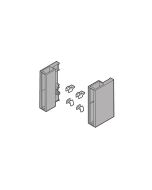 Soportes para costado decorativo ANTARO, altura C, blanco SEDA.