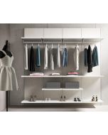 Sistema VERTIKO para armado de clóset, acabado gris plata