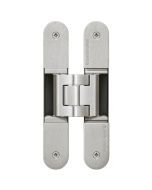 Bisagra oculta TECTUS 340 3D para puerta de comunicación cap. de carga 80kg por par, níquel satinado