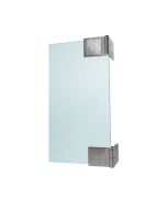 Juego de bisagras para puerta de cristal de 4 a 6 mm de espesor, cromo