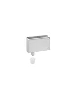 Bisagra de 90º para puerta de cristal de 6mm SIN PERFORACIÓN, DERECHA, aluminio.
