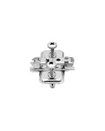 Placa de montaje en cruz para bisagra CLIP, altura 0mm, taquete expansivo de 5mm.