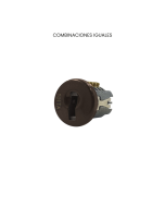 Cerradura LP-425, acabado café combinaciones IGUALES