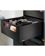 Cajón interno LEGRABOX pure altura C con galería frontal, color negro