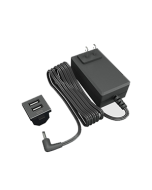 USB de carga para cubiertas, mesas y muebles, con 2 conexiones y transformador, largo del cable 1.82 m,  acabado negro