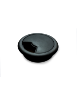 Pasacables de plástico para escritorio, 70 mm x 18 mm x 60 mm, color negro
