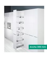 Kit 01 - Extraíble para cocina DISPENSA con 6 entrepaños STYLE para mueble de 300 mm de ancho