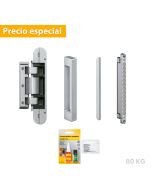 KIT TECTUS Glass: Bisagra para puerta de cristal, capacidad de carga 80 kg por par