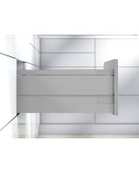 Cajón TANDEMBOX antaro con galería y elemento de inserción en metal o vidrio satinado, altura D, color gris