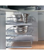 Canastillas para gabinete de cocina en acabado cromado