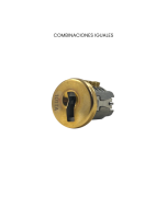 Cerradura LP-525, acabado latón. combinaciones iguales