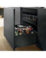 Cajón LEGRABOX Pure altura F, color negro terra mate