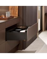 Cajón myLEGRABOX altura F, color Negro Carbón Mate con textura