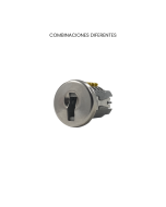 Cerradura LP-125, combinaciones diferentes, acabado níquel