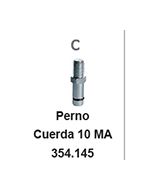 Perno Ø10mm para fijación de llanta DISKY2.