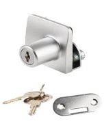 Cerradura SQUARE para puerta doble de VIDRIO de 4 a 6 mm, acabado ALUMINIO Comb IGUALES
