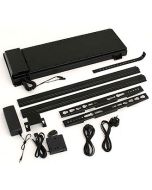Elevador PL1000 para pantallas de hasta 75", recorrido 1000 mm, capacidad 65 kg, con bloqueo de seguridad, color negro.