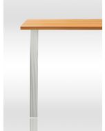 Juego de cuatro patas QUADRATA para mesa, altura de 70 cm, textura acanalada, acabado aluminio