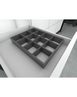 Organización LABRYS para de 12 divisiones, med. 276 x 365 x 51 mm, acabado startdust