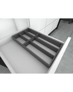 Set organizador cubertero LABRYS con 6 divisiones de aluminio, acabado stardust