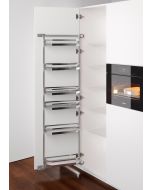 Estante organizador TANDEM SIDE STYLE de 5 entrepaños para mueble de 600 mm de ancho, acabado cromo