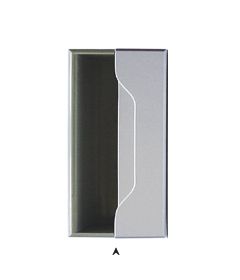 Contra de cerradura españoleta para mueble metálico, acabado gris