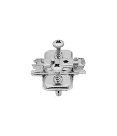 Placa de montaje Blum en cruz para bisagra BCOR con recubrimiento anticorrosivo, altura 0 mm, taquete expansivo de 5mm, CLIP top 
