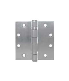 Bisagra plana de libro HAGER con baleros, para puertas, 4.5 x 4.5 pulgadas, acabado satinado