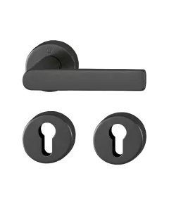 Set de manijas LOS ANGELES para recámara, acabado negro satinado