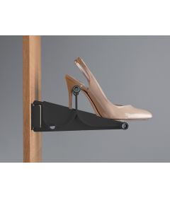 Zapatera extensible para closet de 560 a 1000 mm, color negro