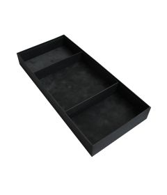Caja universal para organizadores de clóset MILLENIAL, acabado interno terciopelo gris