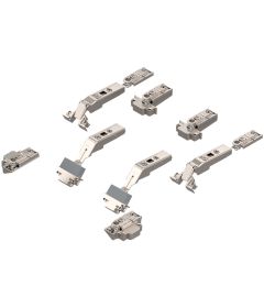 Bisagras para marco de aluminio angostos para AVENTOS HF, acabado níquel