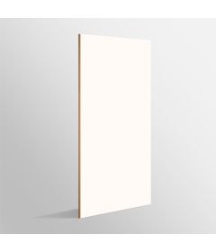 Tablero de MDF con laminado FENIX, Bianco Malé y trascara HPL Mission White, formato 1.22 x 2.44 m