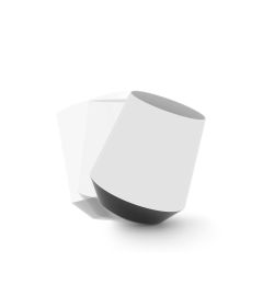 Bote Papelera BIEL, con balanceo, dim. Ø300 x 360 mm. cap. 17 litros, color blanco