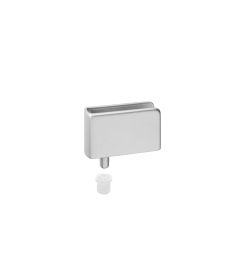 Bisagra de 90º para puerta de cristal de 6mm SIN PERFORACIÓN, DERECHA, aluminio.